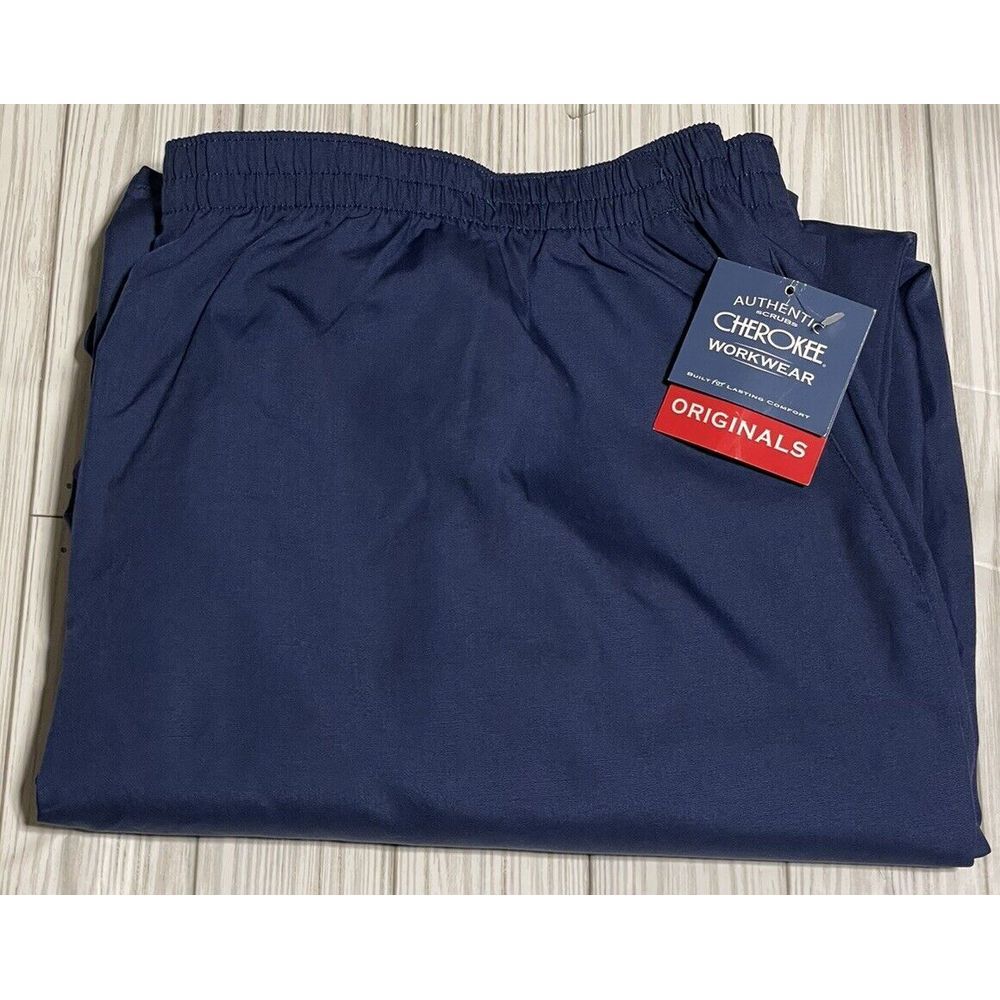 NWT women's Cherokee Workwear Pull On ‎ Scrub Pants Navy Style 4001 2XL